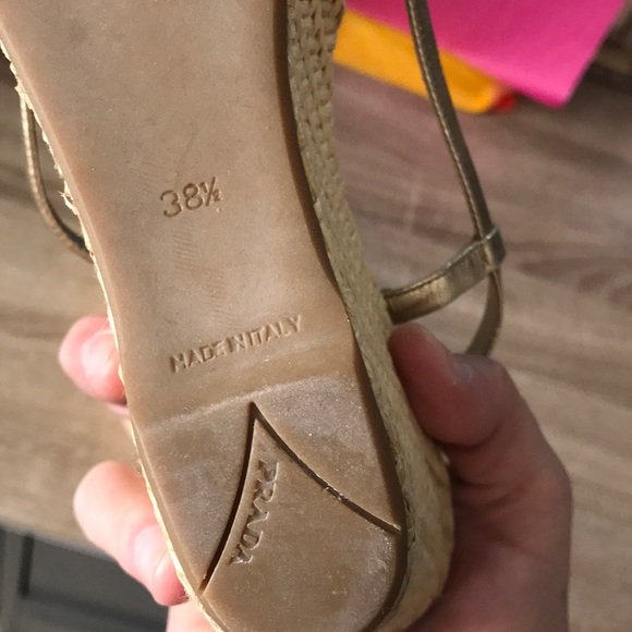 🔥Prada Metallic Espadrilles FREE SHIPPING - Picture 9 of 13